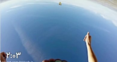 ویدئو هیجان انگیز از سنگنوردی در ارتفاع 1100 متری آسمان
